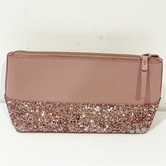Kate Spade Little Shiloh All That Glitters Cosmetic Make-up Bag Pink - Picture 4 of 4